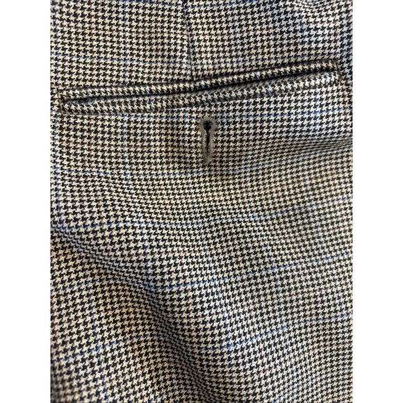 VTG Nordstrom JB Britches Pleated Pants Brown Houndstooth 100% Virgin Wool 36x30 - Picture 9 of 9